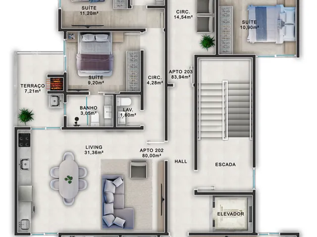 Imagem 2: Villa Positano Apartamento com 4 dormitórios