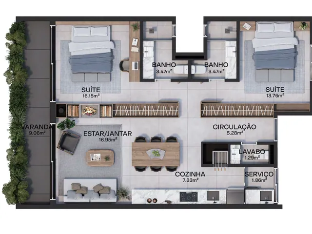 Imagem 5: Habitar Apartamento com 2 dormitórios