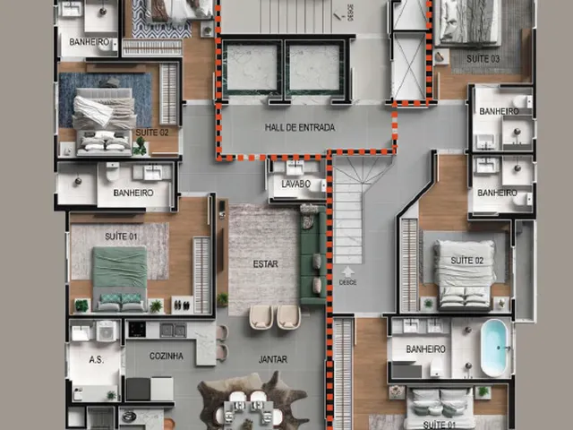 Imagem 14: Volo Lumini Apartamento com 4 dormitórios