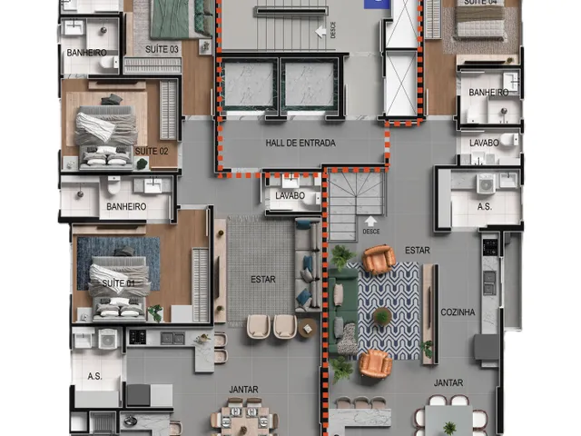 Imagem 13: Volo Lumini Apartamento com 4 dormitórios