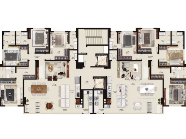 Imagem 3: Montreal Towers Apartamento com 4 dormitórios
