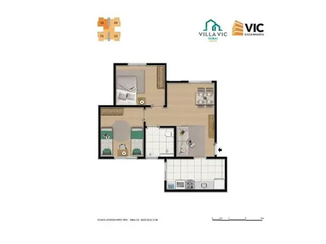 Imagem 9: Apartamento 02 Quartos - Bairro Serra Dourada