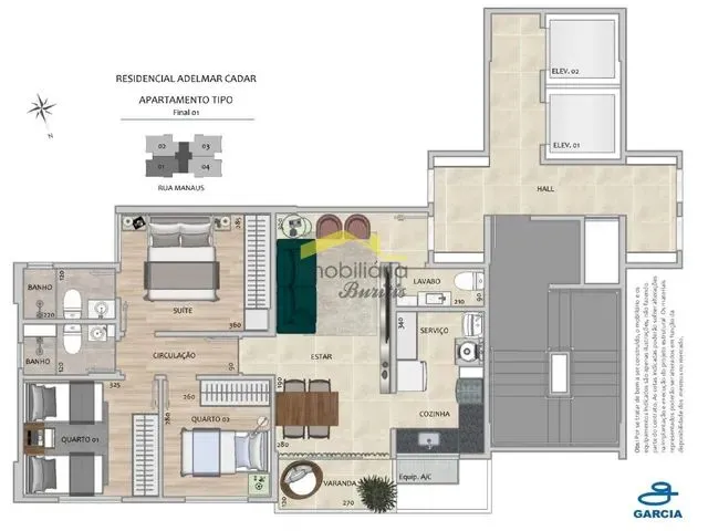 Imagem: Apartamento À Venda, 3 Quartos, 1 Suíte