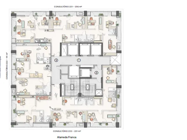 Imagem 3: Lumi Sala comercial com 3 banheiros