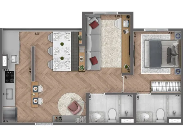 Imagem 5: Ix. Tatuapé Apartamento com 2 dormitórios