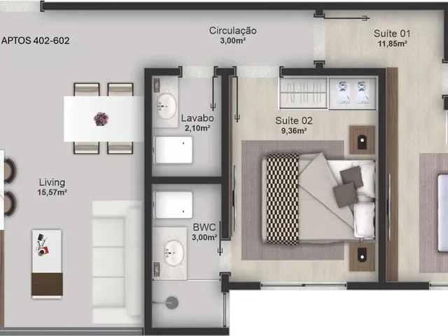 Imagem 4: 0 Apartamento com 2 dormitórios