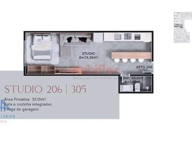 Imagem: Studio com 1 Dormitório À Venda, 32 M²