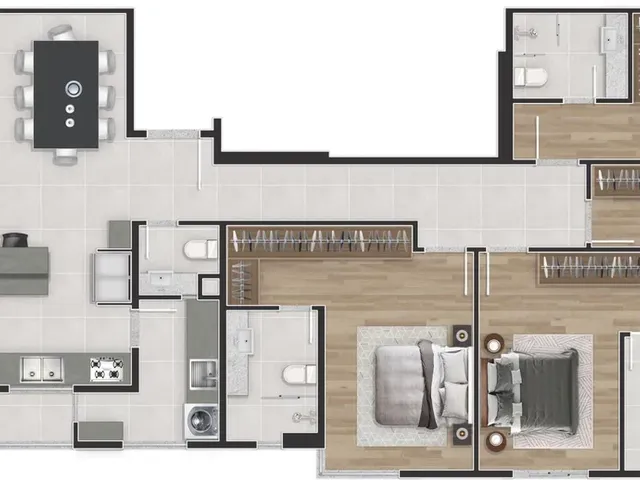Imagem 12: Apartamento Pronto em Balneário Camboriú/Sc com 123M² Área Privativa Sendo 4 Suítes, 3 Vagas de Garagem, Lazer Completo