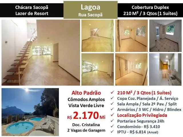 Imagem: Cob Lagoa Chácara Sacopã 210M² Chácara