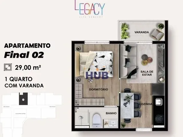 Imagem 3: Apartamento Studo no Centro de Pinhais