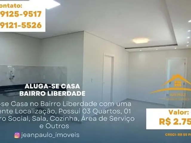 Imagem: Aluga-Se Casa no Bairro Liberdade - Próximo