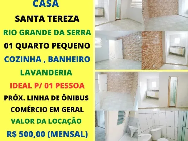 Imagem: Casa 02 Cômodos e Wc santa Tereza Próx
