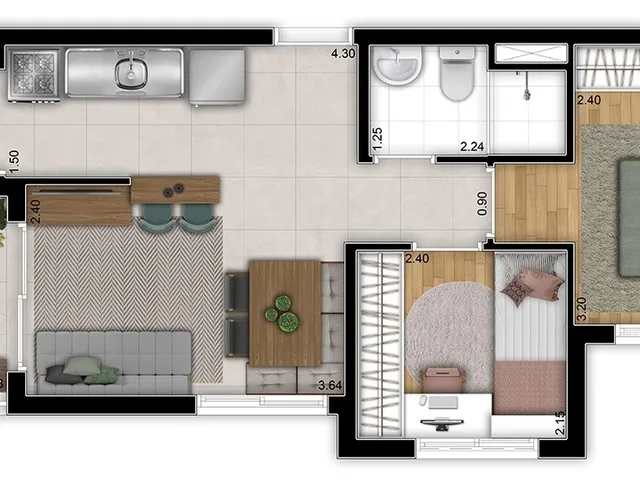 Imagem 4: Station Bresser Apartamento com 2 dormitórios