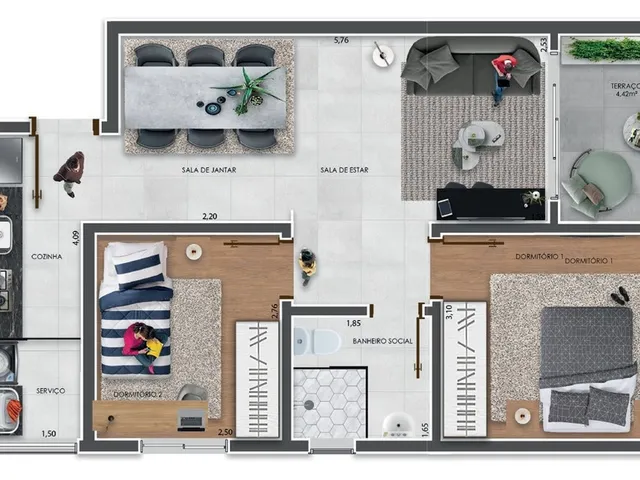 Imagem 6: Elza Boteguin Apartamento com 1 dormitório