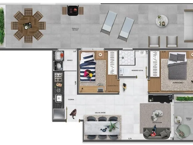 Imagem 10: Elza Boteguin Apartamento com 1 dormitório