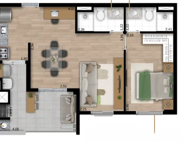 Imagem 4: Lumi Sphere Apartamento com 2 dormitórios