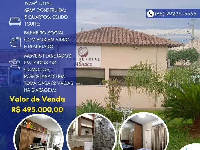 Imagem: Casa À Venda, no Condomínio Mônaco, Parque