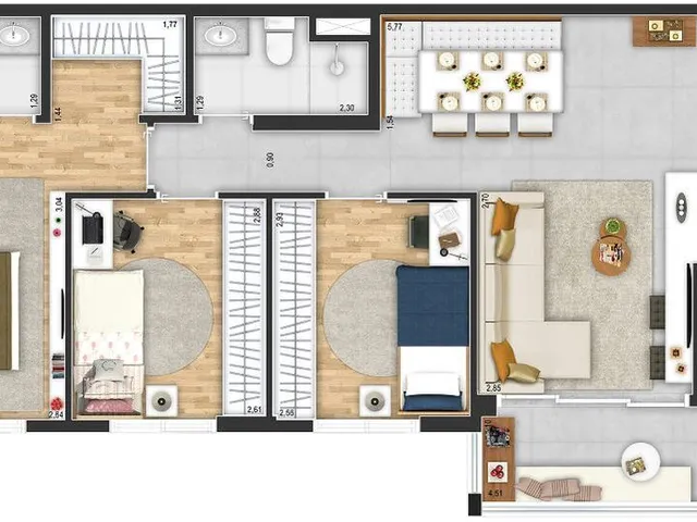 Imagem 2: AR Planalto Apartamento com 3 dormitórios