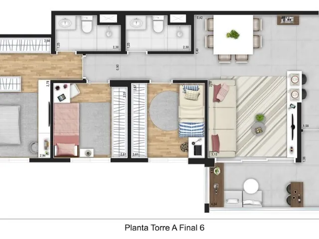 Imagem 4: AR Planalto Apartamento com 3 dormitórios
