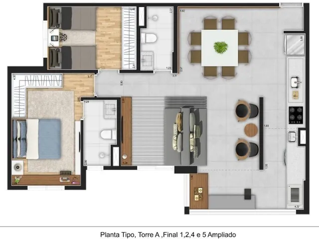 Imagem 6: AR Planalto Apartamento com 3 dormitórios