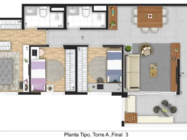 Imagem 7: AR Planalto Apartamento com 3 dormitórios