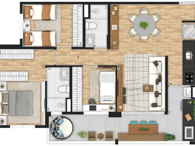 Imagem 9: AR Planalto Apartamento com 3 dormitórios