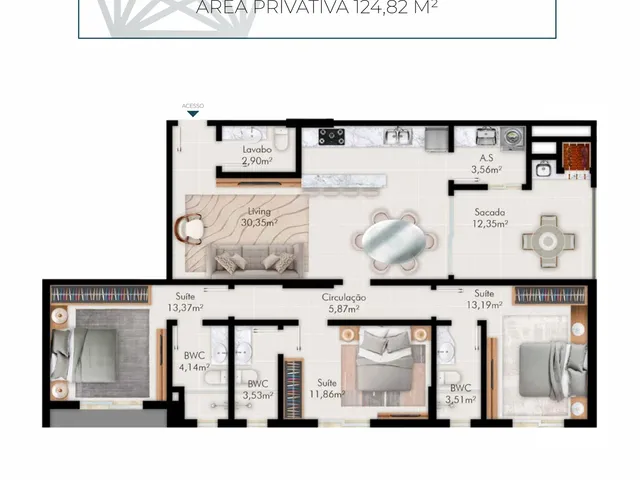 Imagem 4: Queen Tower Apartamento com 3 dormitórios