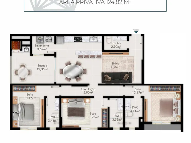 Imagem 6: Queen Tower Apartamento com 3 dormitórios