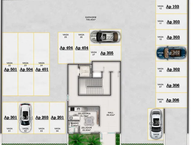 Imagem 3: Apartamento em Construção em Bombinhas/Sc com 87,43M² Área Privativa Sendo 2 Suítes 2 Vagas de Garagem Lazer Completo