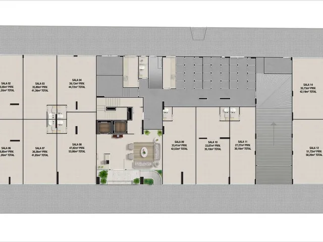 Imagem 6: Sala comercial Pronta em Balneário Camboriú/SC com 44,72m² área sendo 1 vaga de