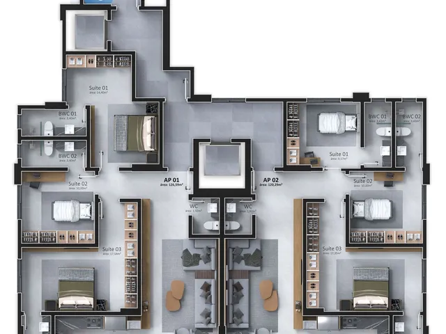 Imagem 7: Sala comercial a venda em Camboriú/SC com 60,79m² área privativa sendo 1 vaga de