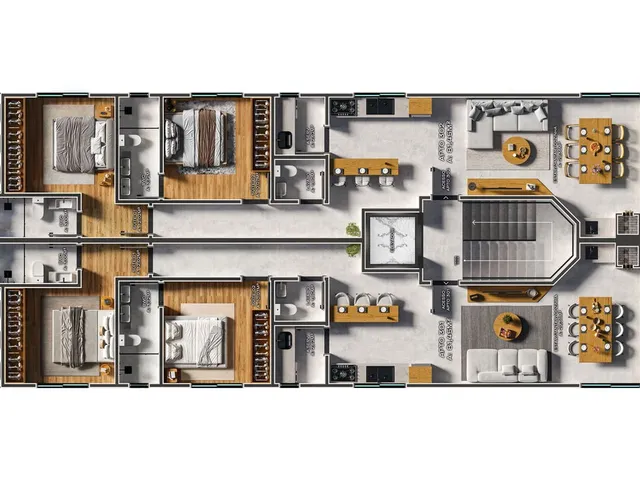 Imagem 11: Apartamento em Construção em Bombinhas/Sc com 81,45M² Área Privativa Sendo 2 Suítes, 1 Caga de Garagem