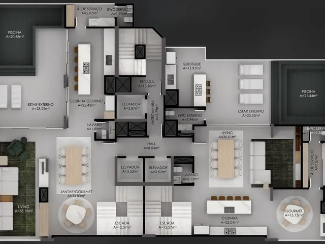 Imagem 4: 0 Apartamento com 4 dormitórios