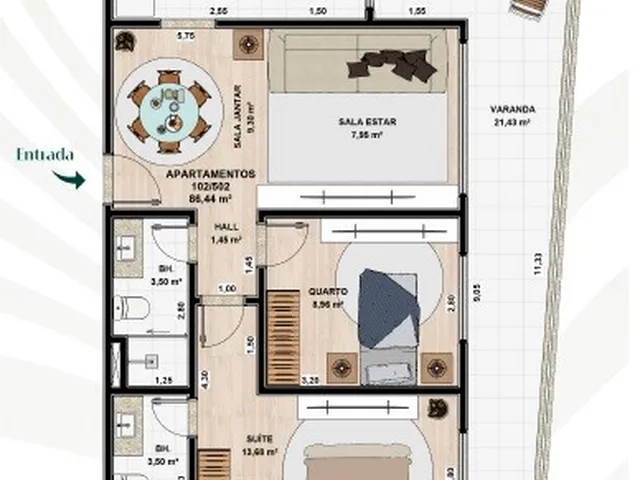 Imagem 10: Apartamento para Venda em Saquarema, Itaúna, 3 Dormitórios, 2 Suítes, 3 Banheiros, 1 Vaga
