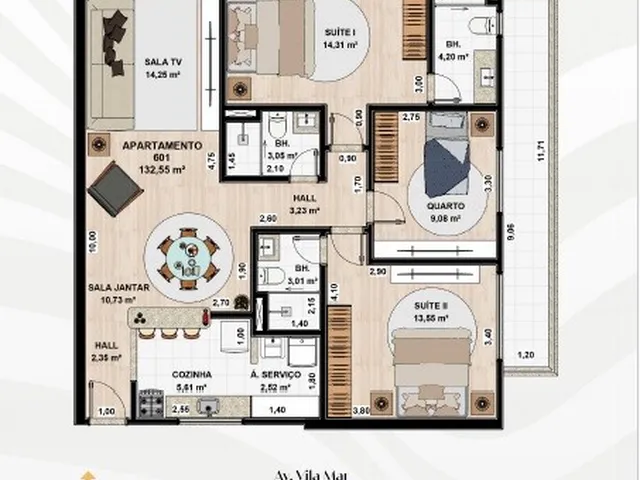 Imagem 13: Apartamento para Venda em Saquarema, Itaúna, 3 Dormitórios, 2 Suítes, 3 Banheiros, 1 Vaga