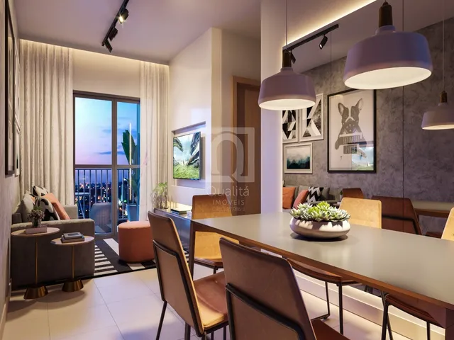 Imagem: O apartamento possui 2 Dormitórios, 1 Suíte, 2 Banheiros,