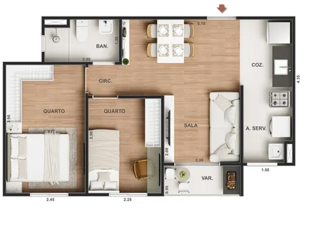Imagem 5: Apartamento à venda no bairro Pechincha - Rio de Janeiro/RJ