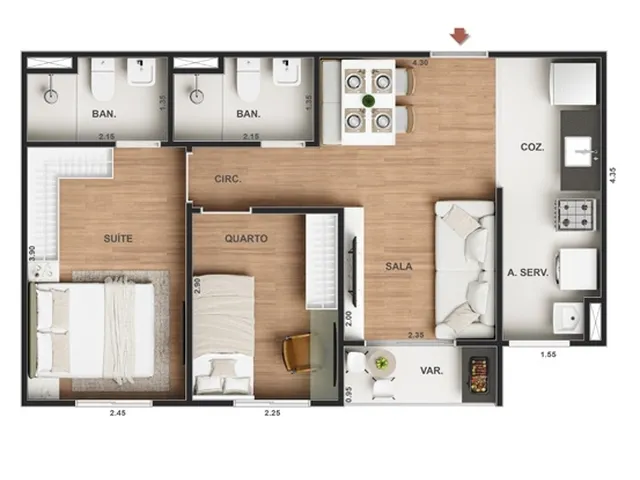 Imagem 6: Apartamento à venda no bairro Pechincha - Rio de Janeiro/RJ