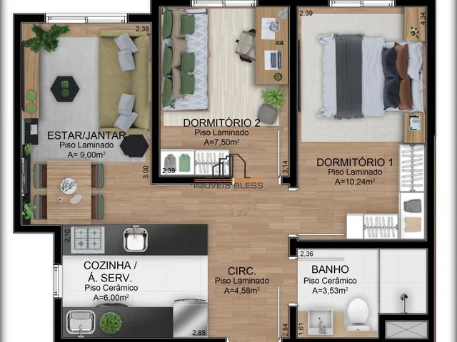Imagem 2: Apartamento localizado no bairro Barnabé/Gravataí