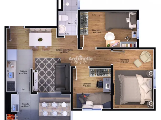 Imagem 3: Apartamento à venda no Charqueadas