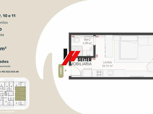 Imagem: Apartamento à venda com 1 dormitório e