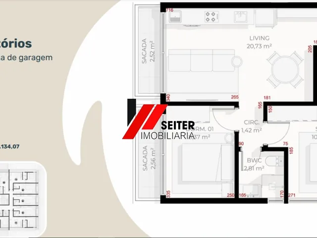 Imagem: Apartamento à venda com 2 dormitórios
