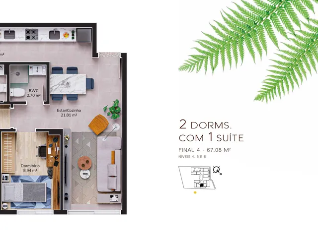 Imagem 4: Apartamento a venda de 3 dormitorios com 2 suites no bairro cacupé