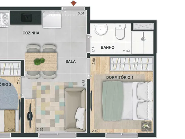 Imagem 2: Next Guarulhos Apartamento com 2 dormitórios