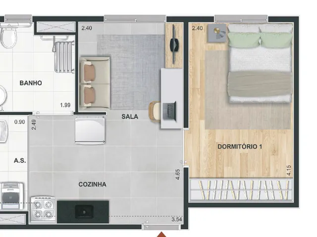 Imagem 3: Next Guarulhos Apartamento com 2 dormitórios