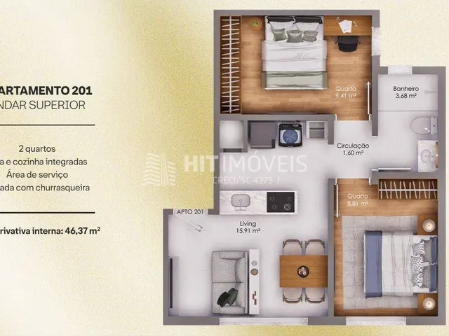 Imagem 5: APARTAMENTOS - CENTRO - AURORA - SC