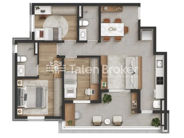Imagem 3: Jardim Satélite - 3 Dorms, Suíte e Ampla Varanda Gourmet, 2 Vagas de Garagem. Entrada Parcelada
