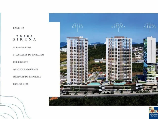 Imagem 3: RESIDENCIAL TORRES DA BRAVA - TORRE SIRENA - APARTAMENTO 03 DORMITÓRIOS, SENDO 01 SUÍTE