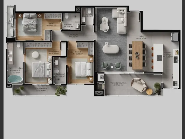 Imagem 6: RESIDENCIAL VOLO RIVIERA - APARTAMENTO COBERTURA - 03 SUÍTES - COM 153M² PRIVATIVOS