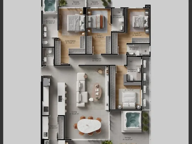 Imagem 6: RESIDENCIAL VOLO RIVIERA - APARTAMENTO COBERTURA - 04 SUÍTES - COM 228M² PRIVATIVOS